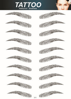 Demonstration of realistic eyebrow tattoos