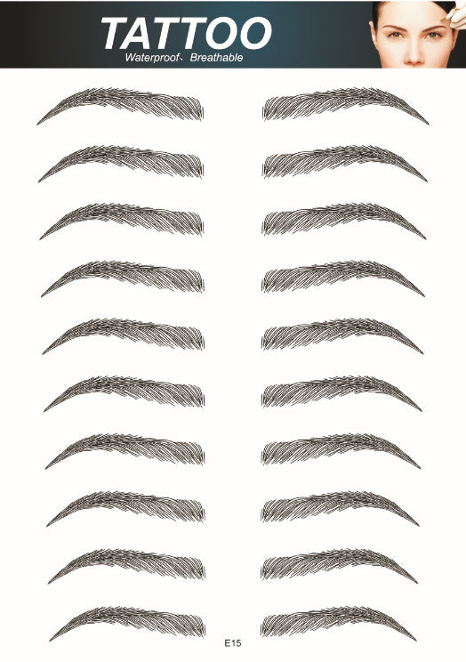Natural-looking eyebrow tattoos packaging