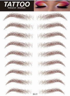 Long-lasting eyebrow tattoos on display