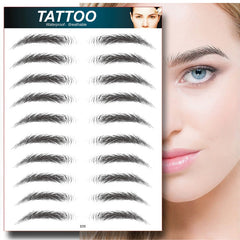 Complete set of eyebrow tattoo stickers