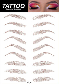 Waterproof brow tattoo features showcased