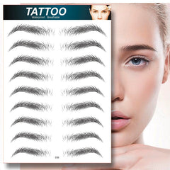 Application of eyebrow stickers on skin
