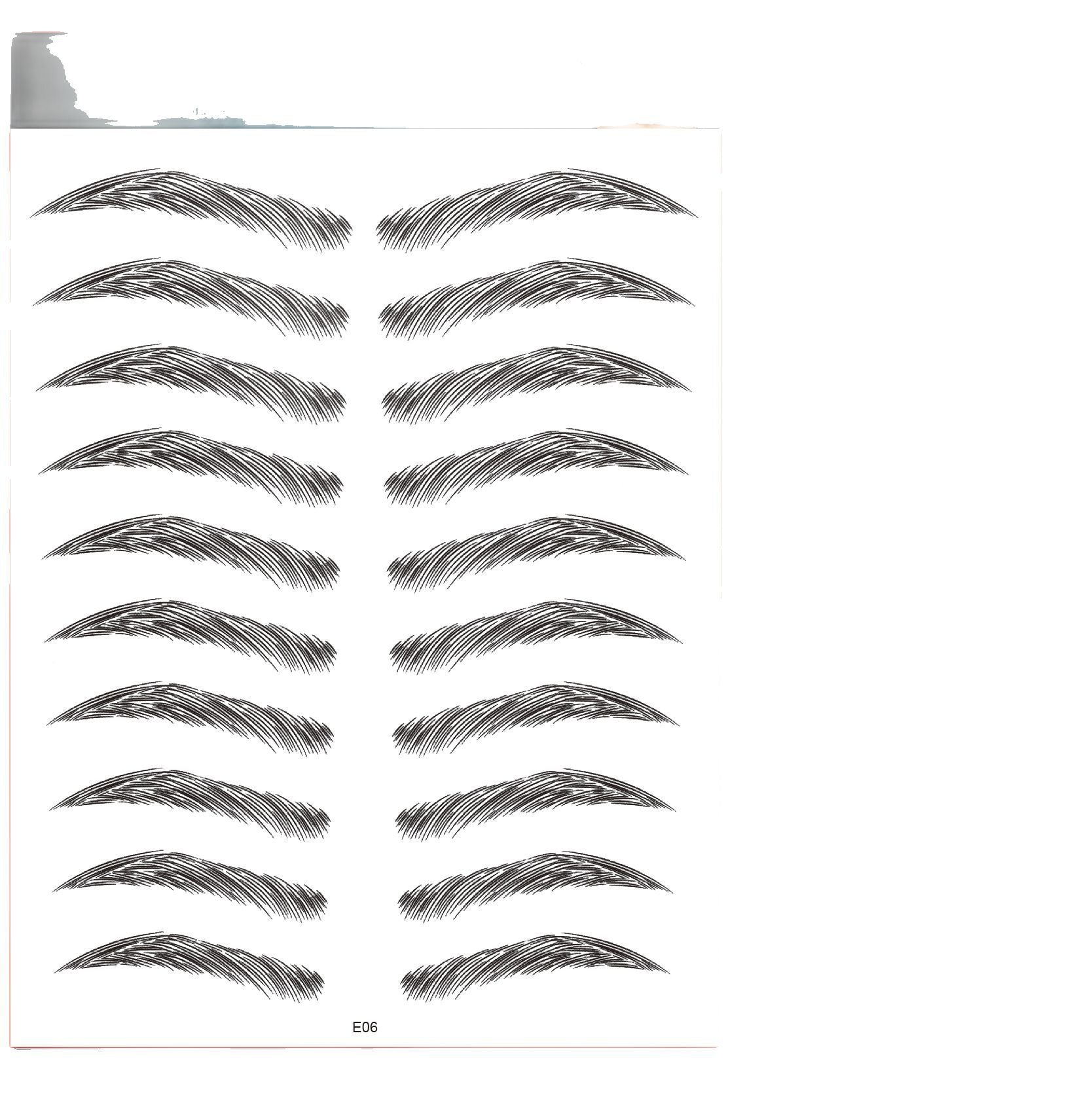 Long-lasting eyebrow tattoos on display