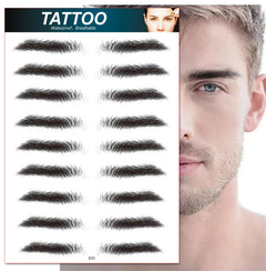 Self-adhesive eyebrow tattoo application step
