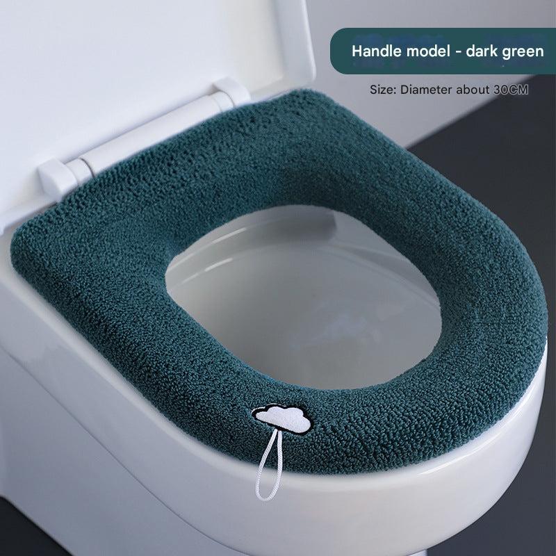Front view of Plush Nordic Toilet Seat Cover