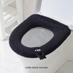 Plush Toilet Seat Cover in bright colour