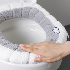 Plush Toilet Seat Cover in bright colour