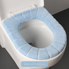 Front view of Plush Nordic Toilet Seat Cover