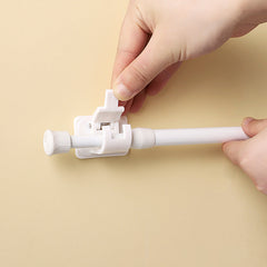 Durable metal adjustable curtain rod close-up