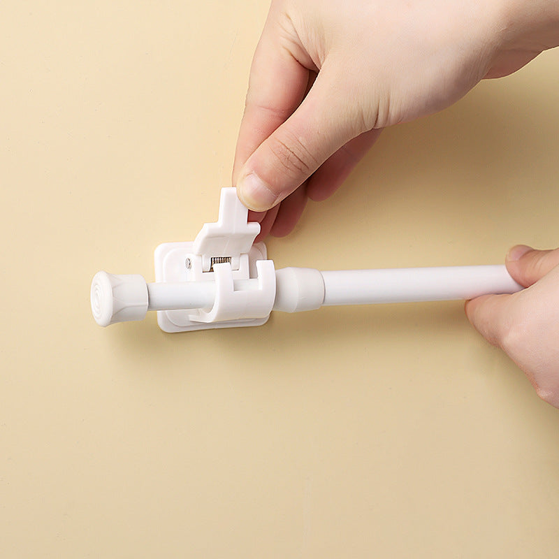 Durable metal adjustable curtain rod close-up