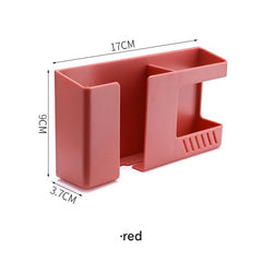 Office setup with wall-mounted organiser