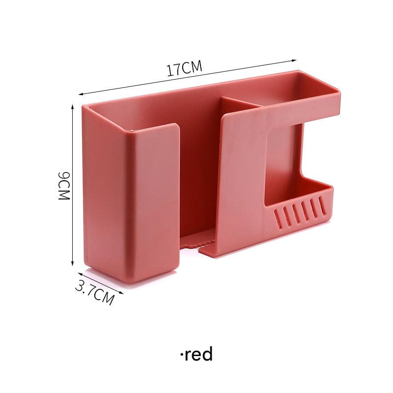 Office setup with wall-mounted organiser