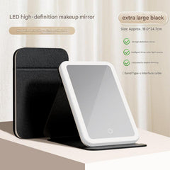 trendy makeup mirror on desk