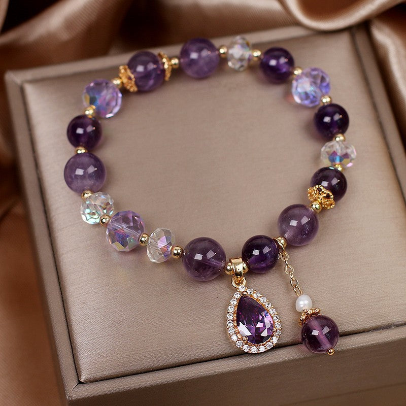Elegant Amethyst Bracelet from different angles