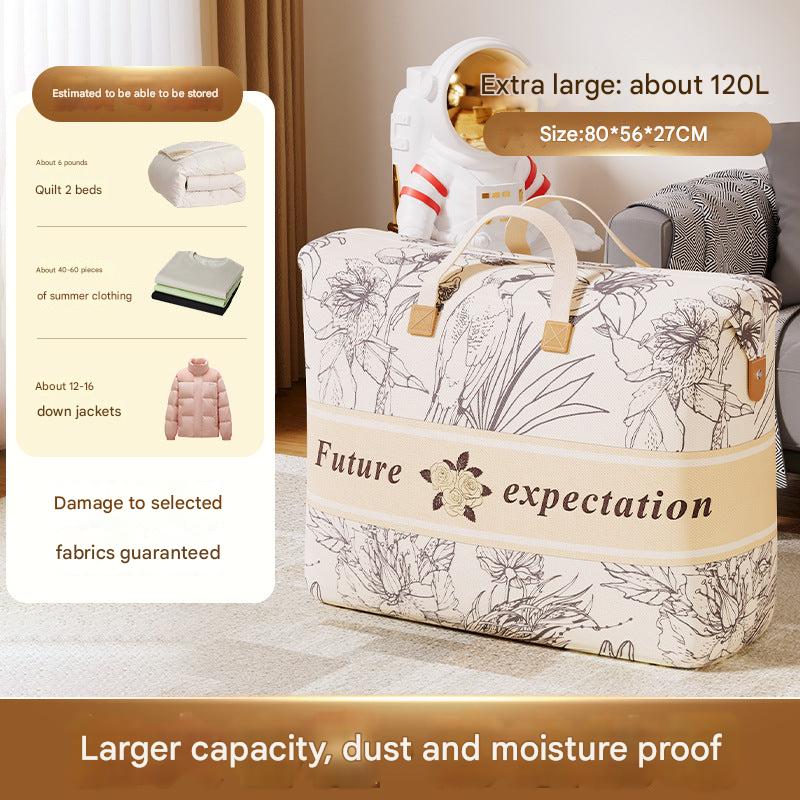 Storage bag with comforters inside