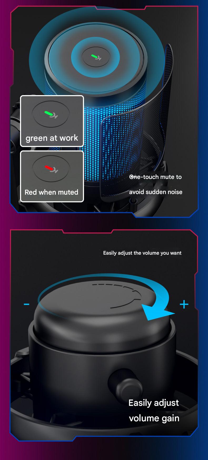 Compact microphone for portable use