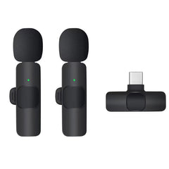 Wireless Clip-On Microphone Q8 in a charging case