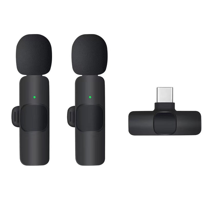 Wireless Clip-On Microphone Q8 in a charging case