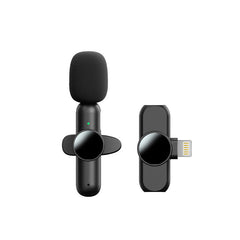 Wireless Clip-On Microphone Q8 connected to smartphone