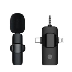 Wireless Clip-On Microphone Q8 on a table