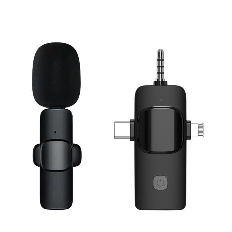 Wireless Clip-On Microphone Q8 on a table