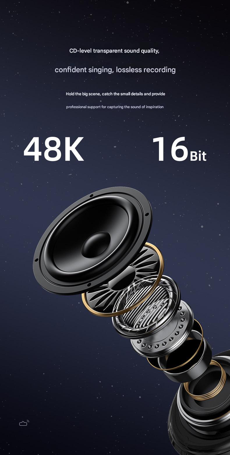 Wireless Clip-On Microphone Q8 connected to smartphone
