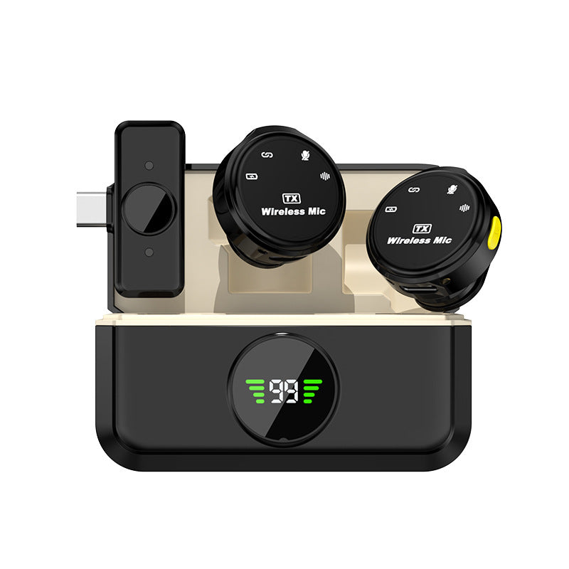 Wireless Clip-On Microphone Q8 on a table