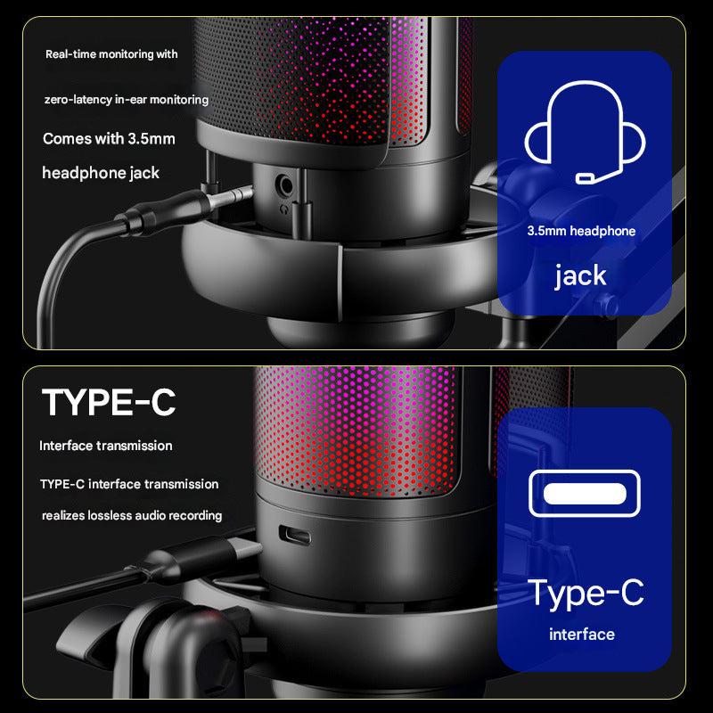 elegant design of USB microphone in black