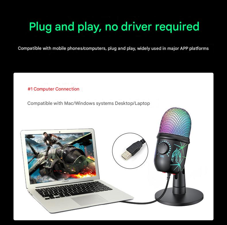 V5 RGB condenser microphone front view
