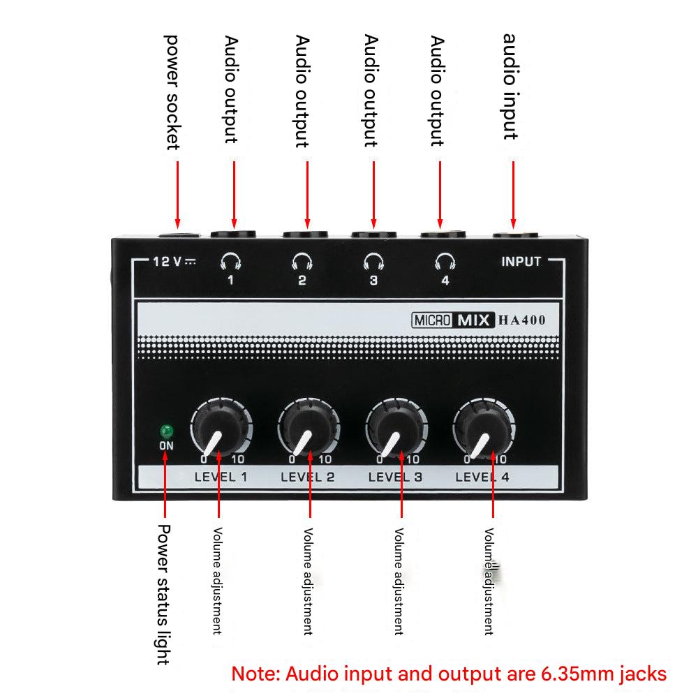Durable build of studio headphone amplifier