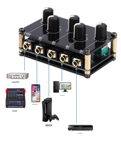 Smartphone connection with audio mixer
