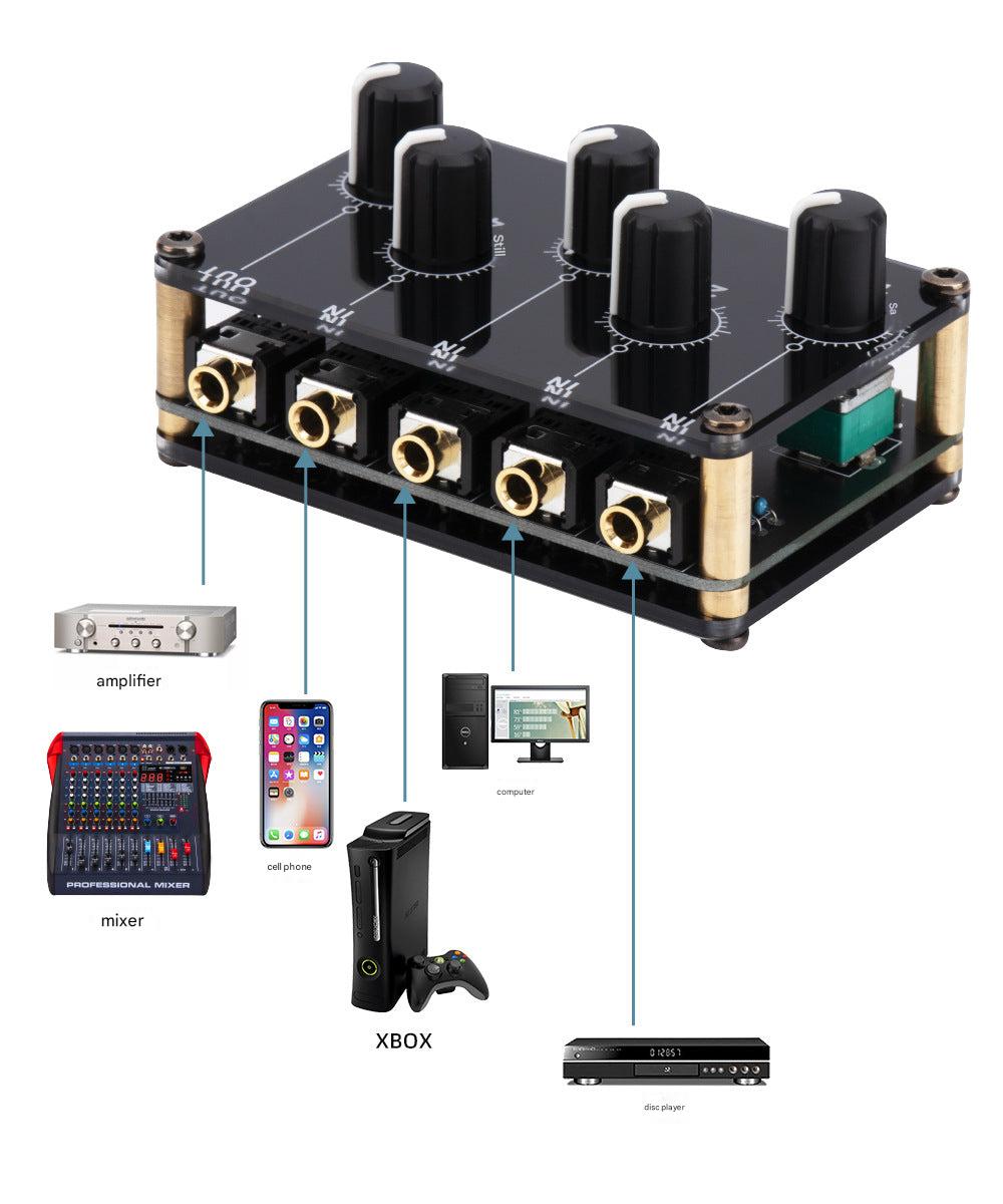 Smartphone connection with audio mixer