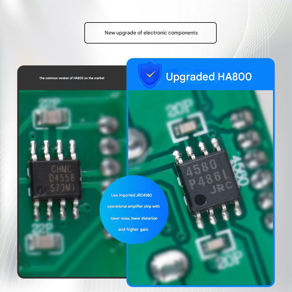 Back view of HA800 headphone amplifier with connections