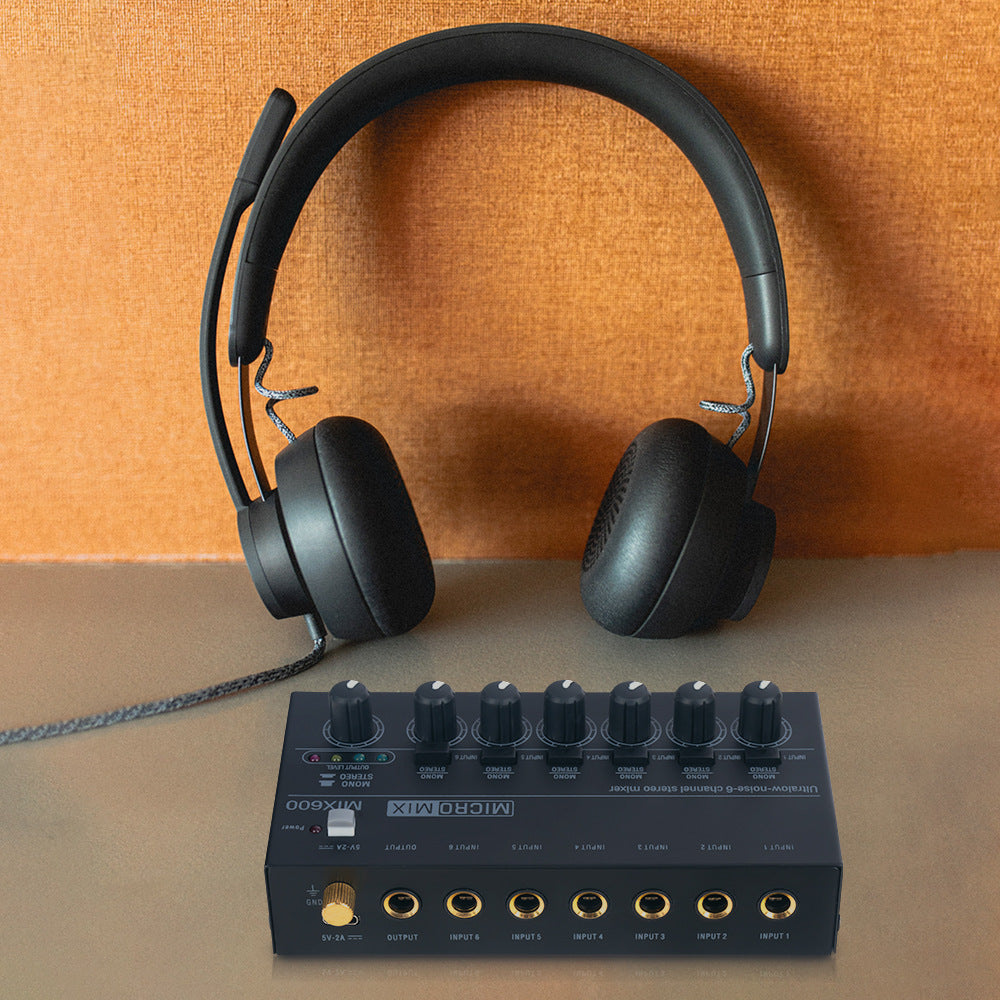Compact audio mixer with controls