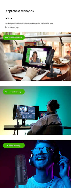 USB microphone for streaming and gaming
