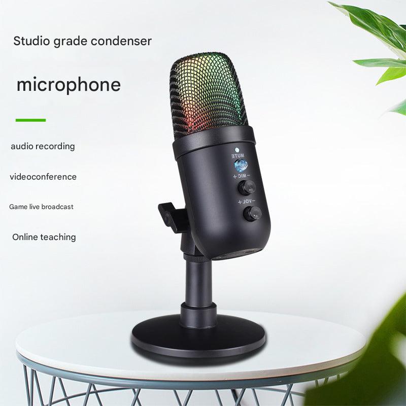 USB condenser microphone with stand