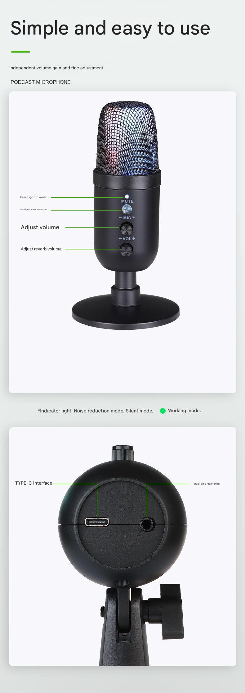 microphone for clear audio quality