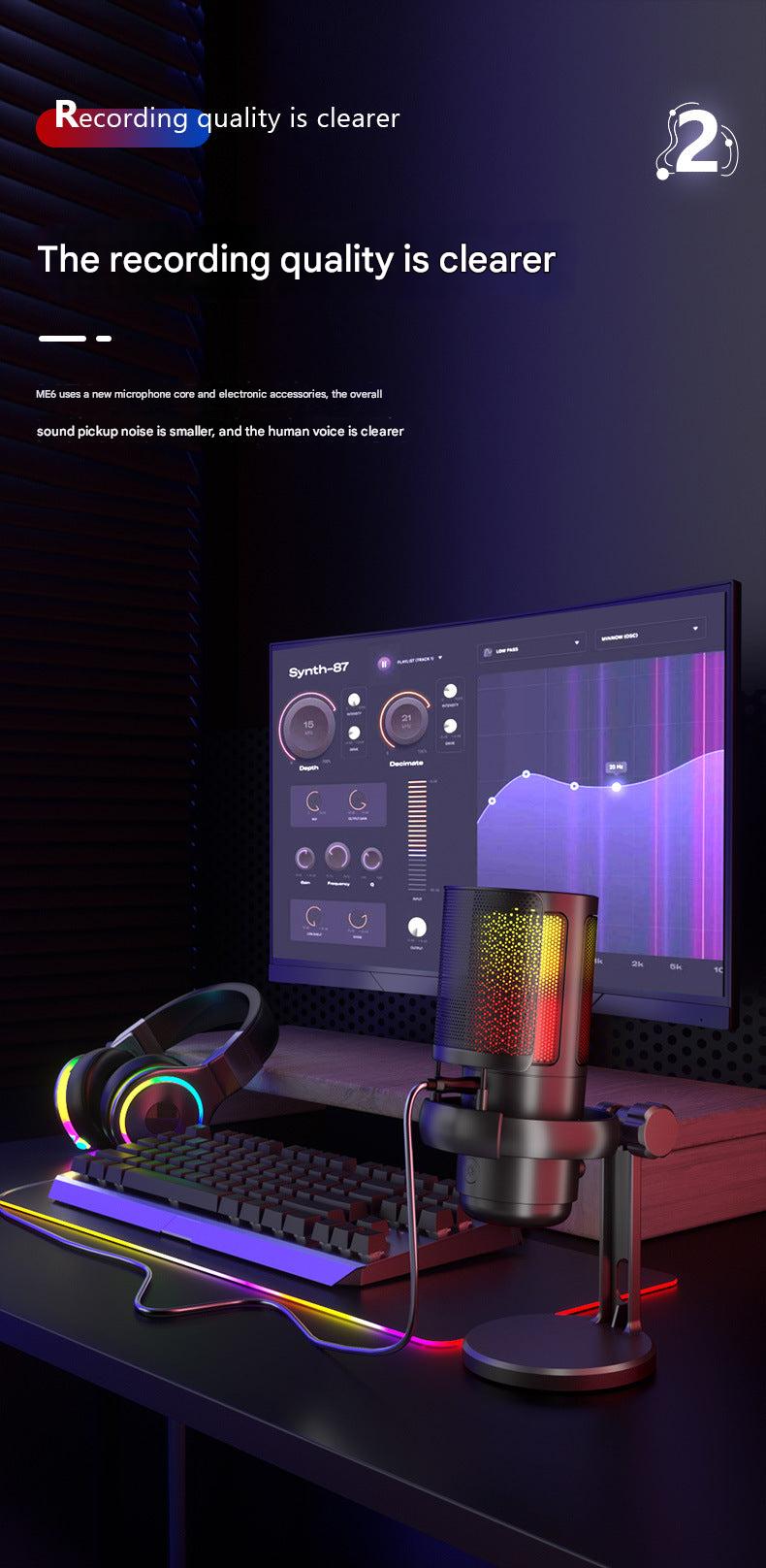 RGB USB Microphone Close-up