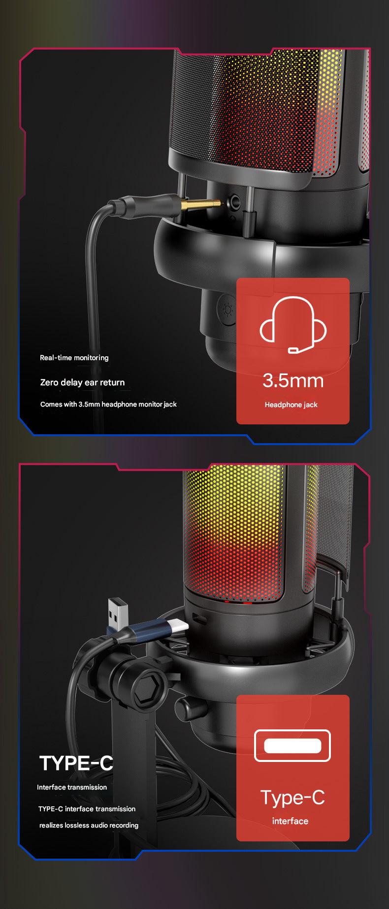 Microphone with RGB Lighting