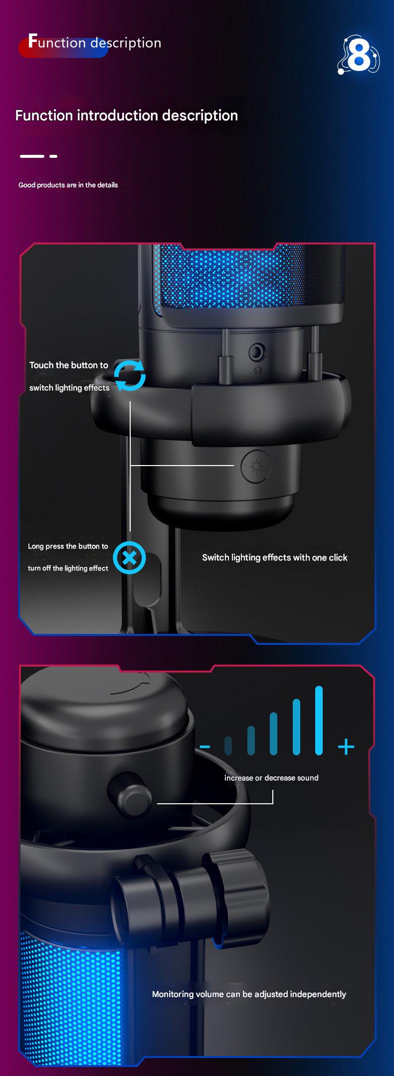 RGB USB Desktop Microphone Image One