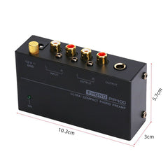 Compact PP400 Turntable Preamp side view