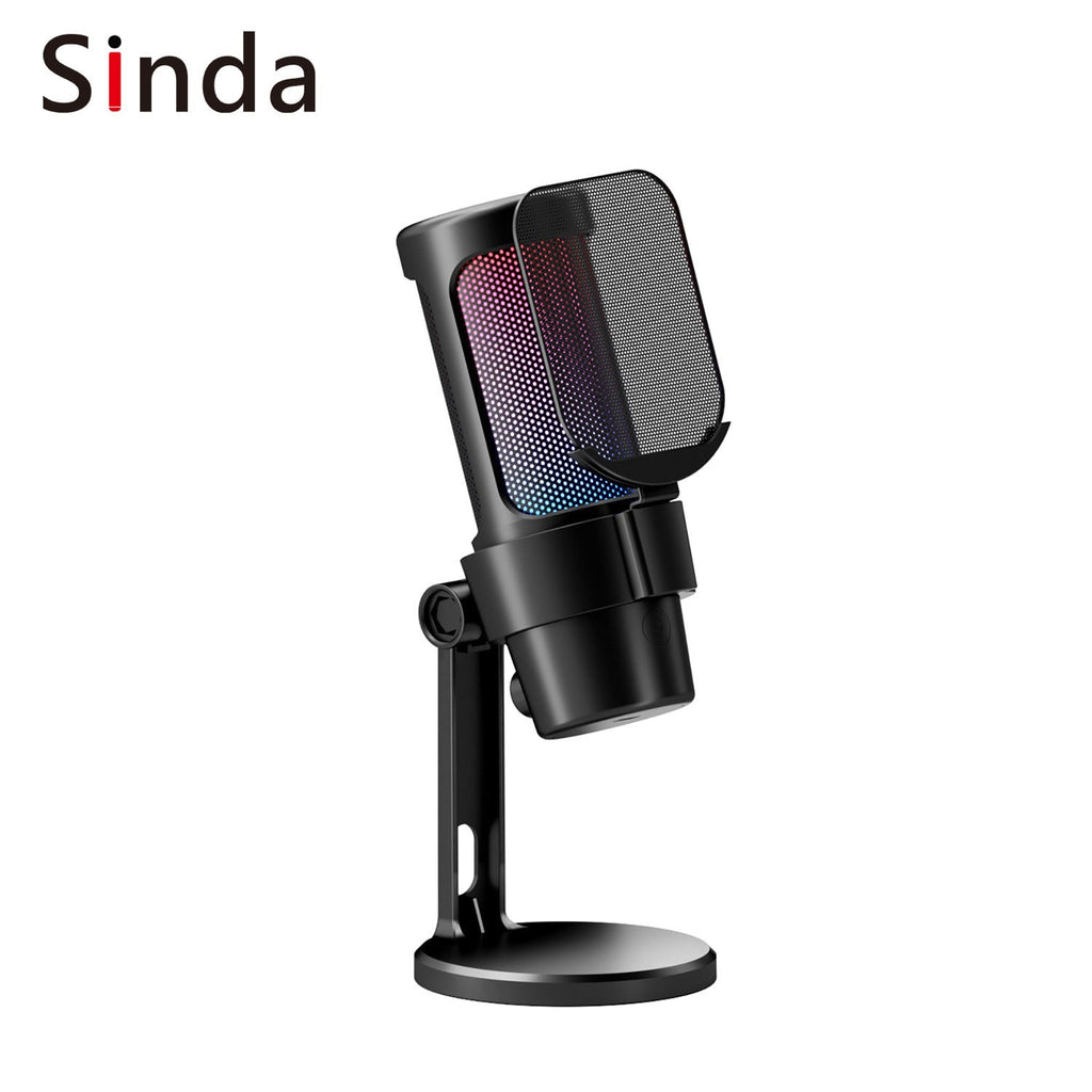 USB Live Streaming Microphone with Colourful Lights image 5