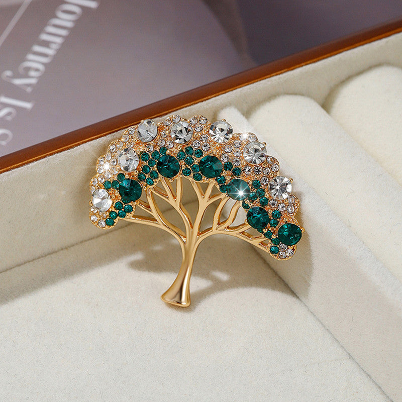 Elegant brooch pin on a suit lapel