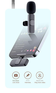 High-quality clip-on microphone in action