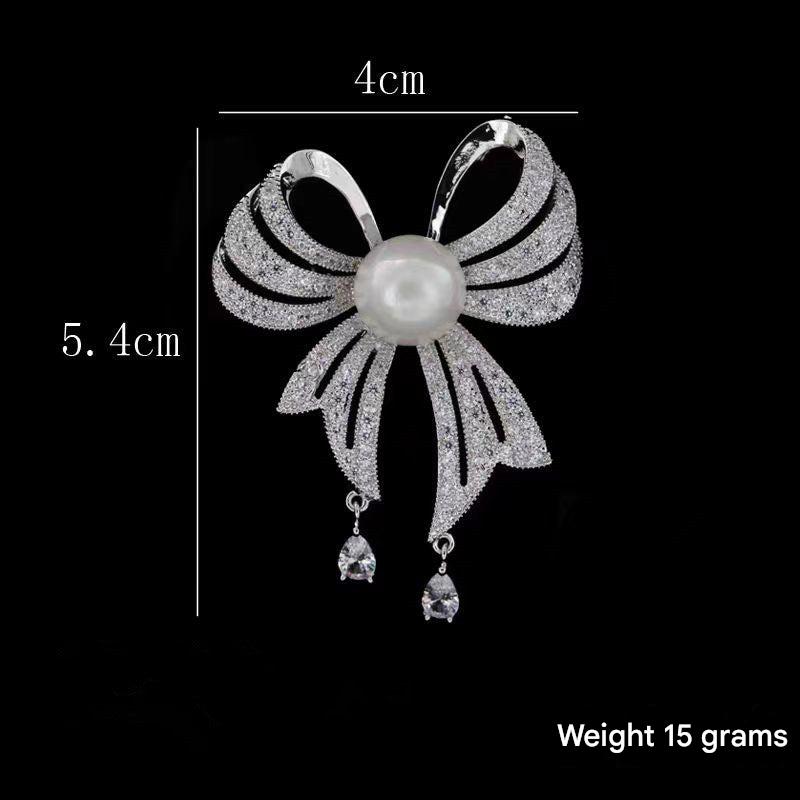 Close-up of elegant floral pin brooch for women