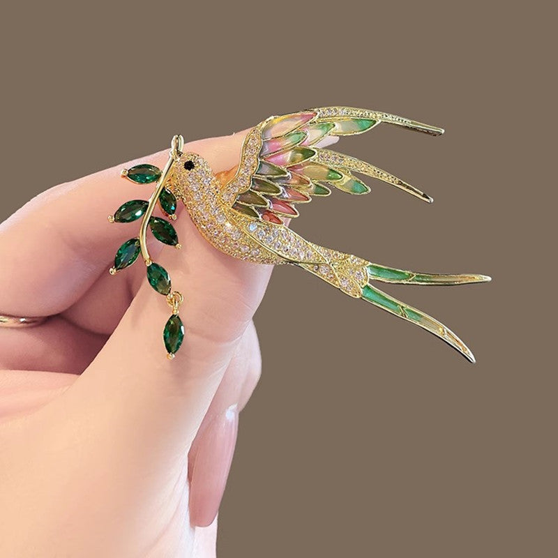 Elegant Zirkon Bird Brooch image