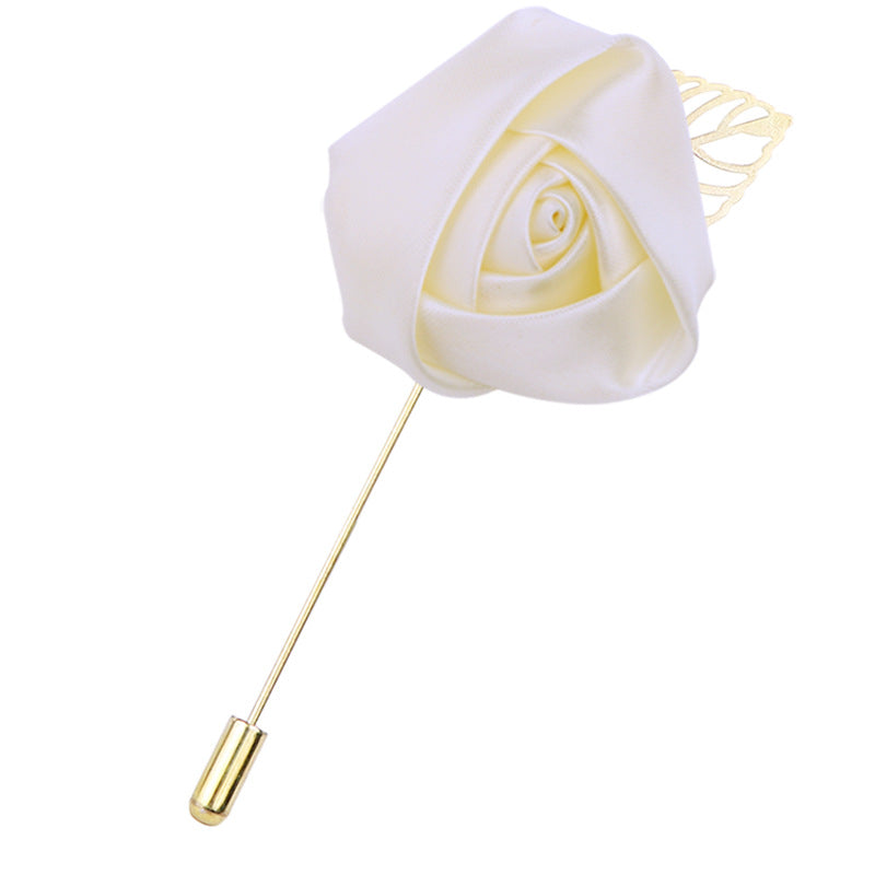 versatile floral pin worn on a jacket