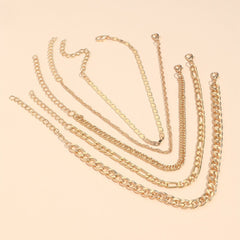 Close-up of minimalist snake chain anklet for women
