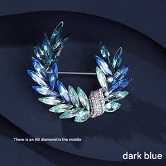 moon crystal brooch display