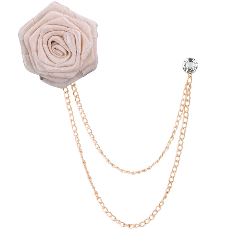 Rhinestone brooch alongside other fashion accessories